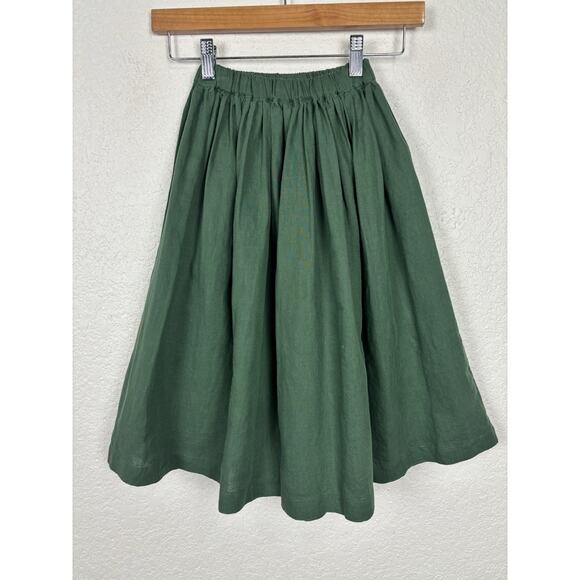 Tambere Girls Wide Leg Pants Size 6 Green Minimalist Boho Korean Comfort Playful - Picture 3 of 7